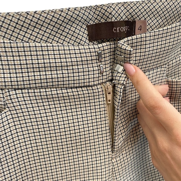 Crosby Mid Rise Plaid Ankle Length Skinny Leg Trouser Pants - Picture 7 of 12